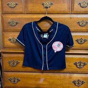 Victoria Secret PINK Yankee Cropped Jersey